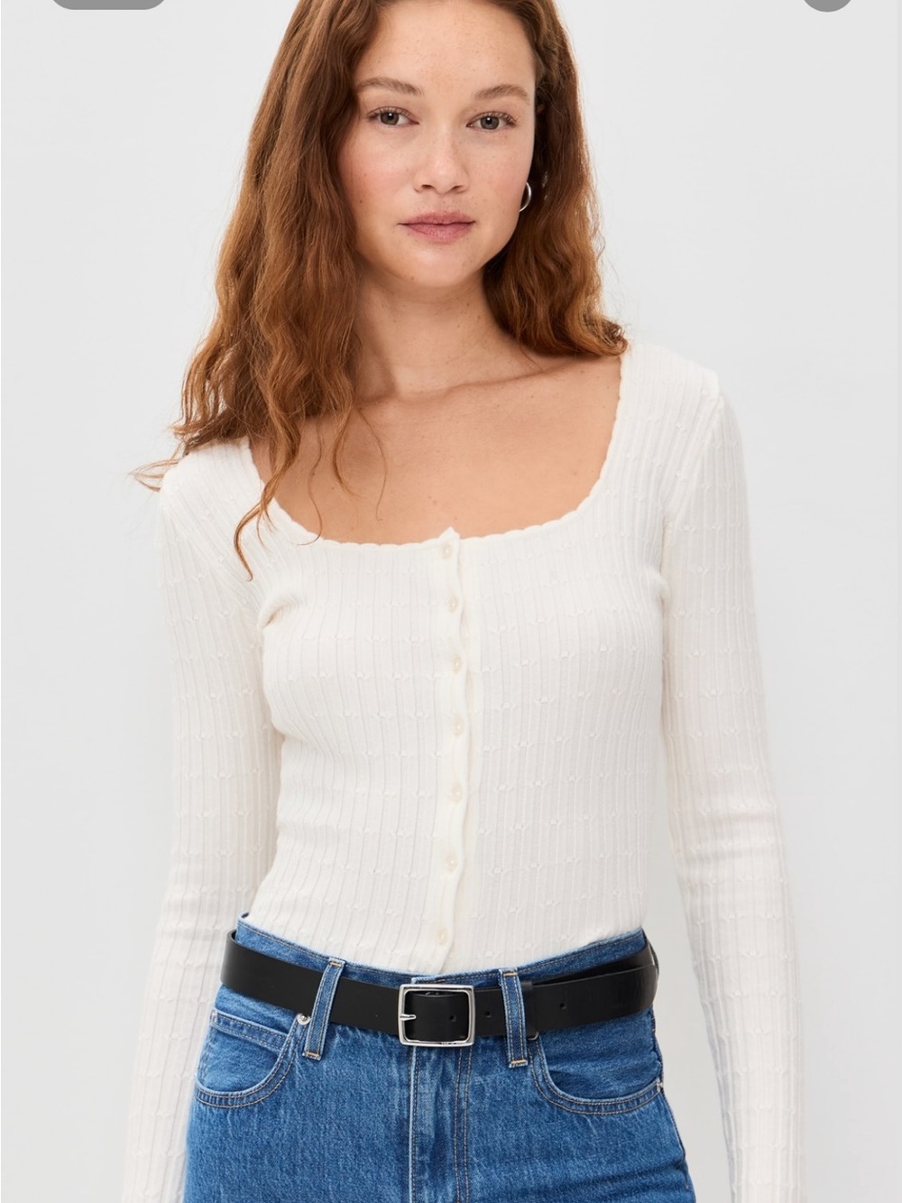NWTZ Supply Emelie Ribbed Button Up Sweater